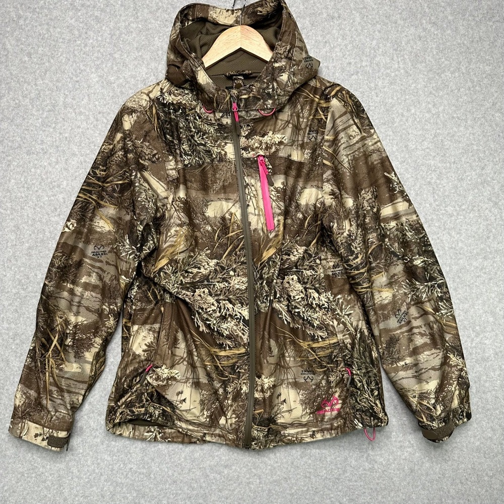 Realtree Womens Scent Control Jacket MAX-1 XT Pink‎ Logo Camouflage Hunting